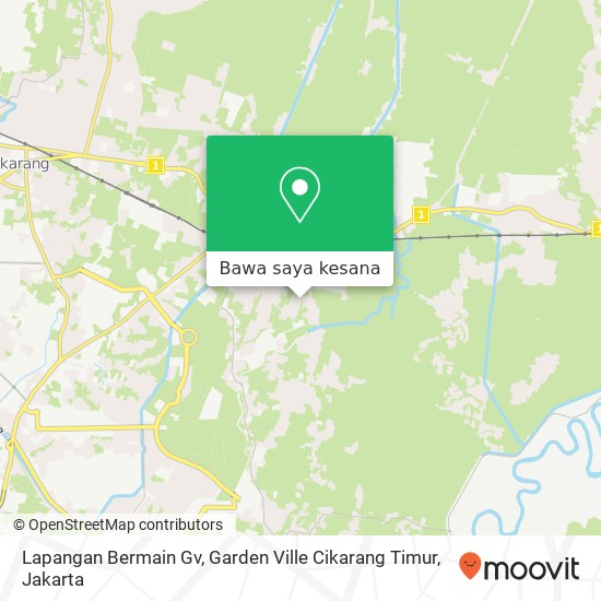 Peta Lapangan Bermain Gv, Garden Ville Cikarang Timur