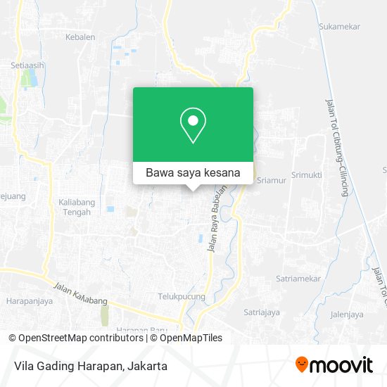Peta Vila Gading Harapan, Babelan