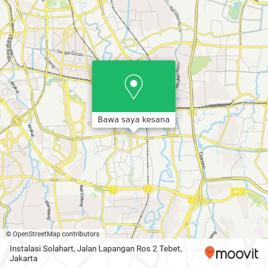 Peta Instalasi Solahart, Jalan Lapangan Ros 2 Tebet