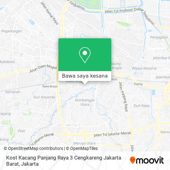 Peta Kost Kacang Panjang Raya 3 Cengkareng Jakarta Barat