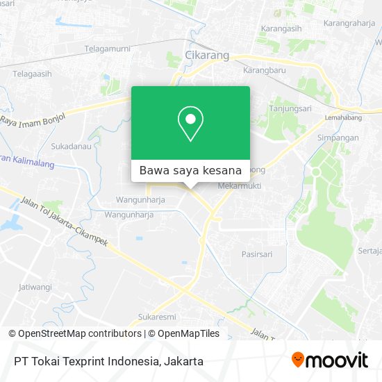 Peta PT Tokai Texprint Indonesia