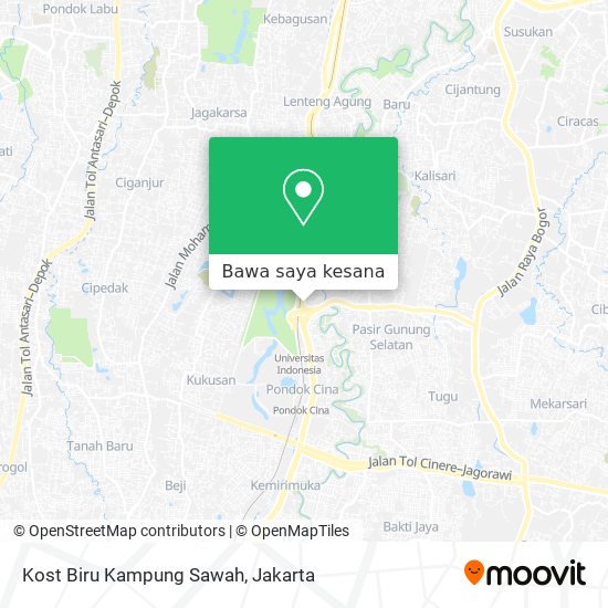 Peta Kost Biru Kampung Sawah