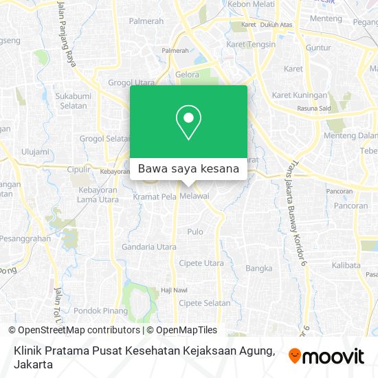 Peta Klinik Pratama Pusat Kesehatan Kejaksaan Agung