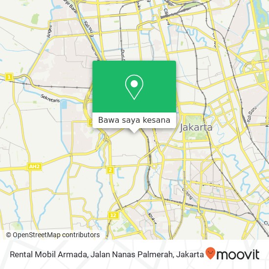 Peta Rental Mobil Armada, Jalan Nanas Palmerah