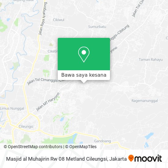 Peta Masjid al Muhajirin Rw 08 Metland Cileungsi