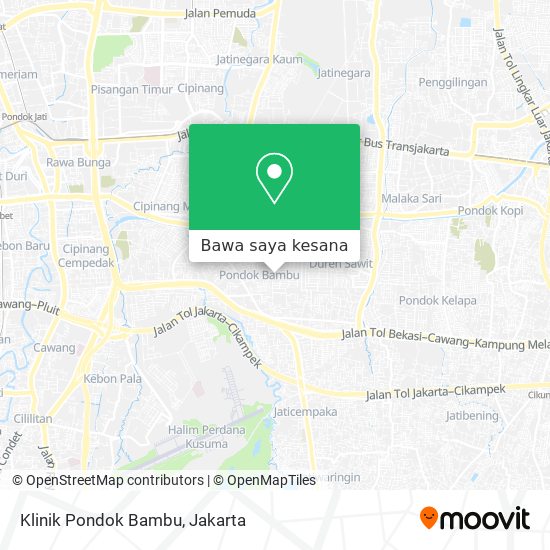 Peta Klinik Pondok Bambu