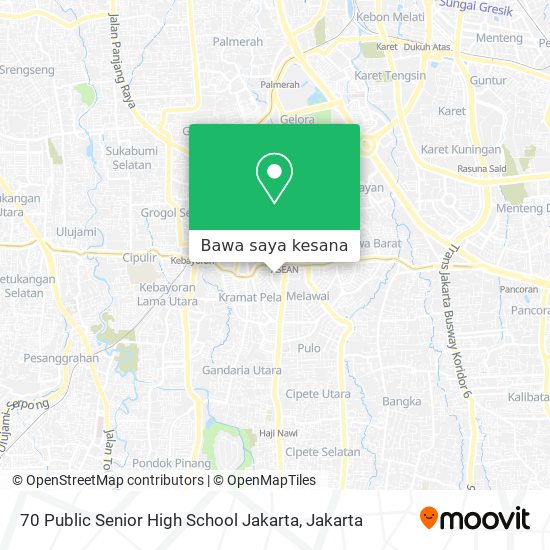 Peta 70 Public Senior High School Jakarta