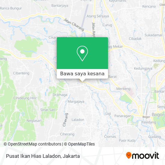 Peta Pusat Ikan Hias Laladon