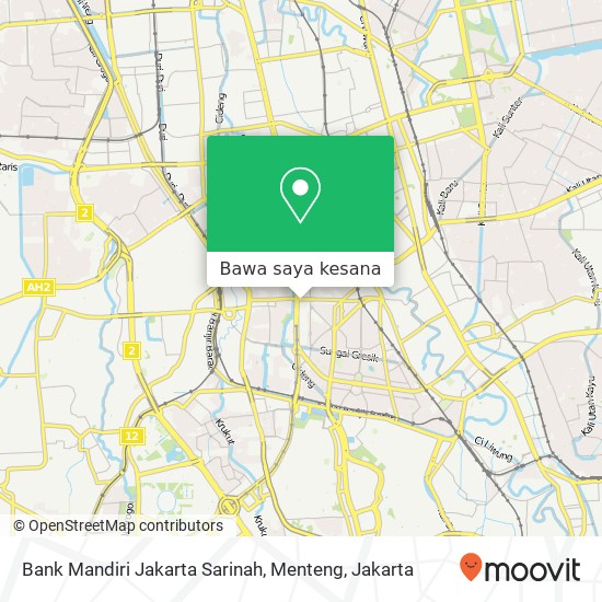 Peta Bank Mandiri Jakarta Sarinah, Menteng