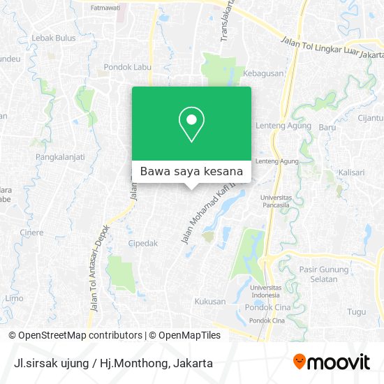 Peta Jl.sirsak ujung / Hj.Monthong