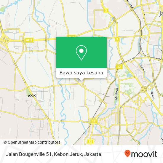 Peta Jalan Bougenville 51, Kebon Jeruk