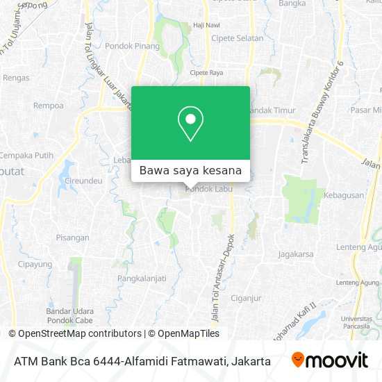 Peta ATM Bank Bca 6444-Alfamidi Fatmawati