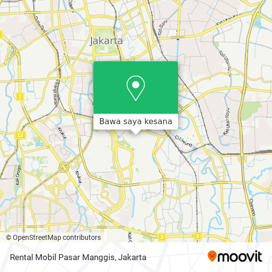 Peta Rental Mobil Pasar Manggis