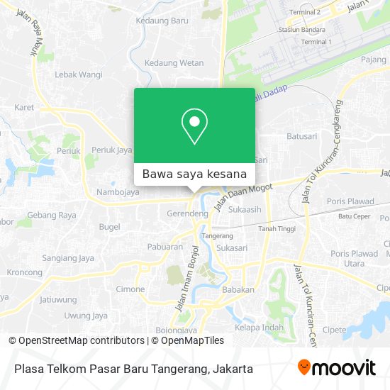 Peta Plasa Telkom Pasar Baru Tangerang