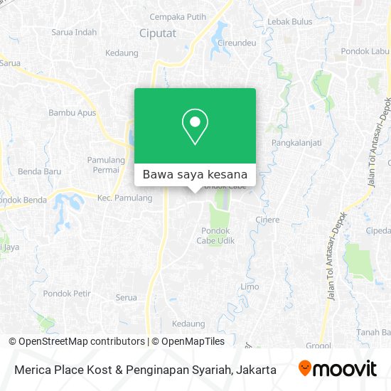 Peta Merica Place Kost & Penginapan Syariah