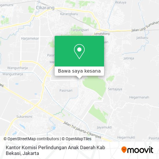 Peta Kantor Komisi Perlindungan Anak Daerah Kab Bekasi