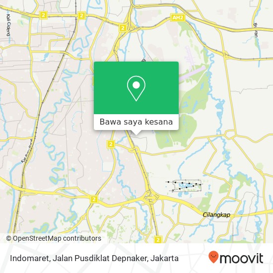 Peta Indomaret, Jalan Pusdiklat Depnaker