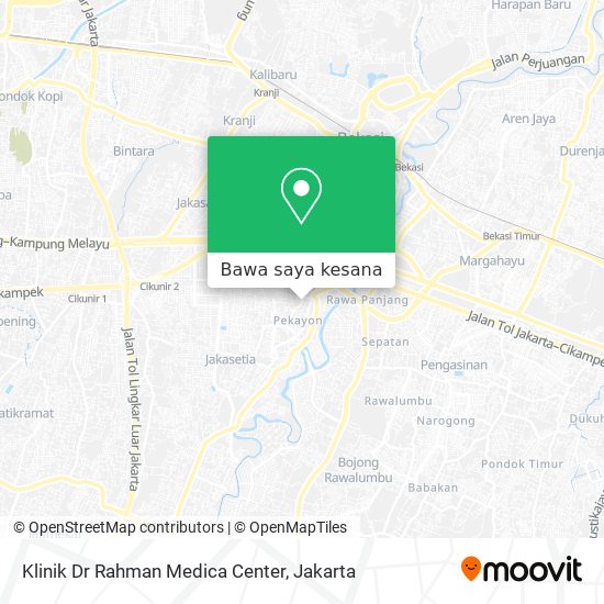 Peta Klinik Dr Rahman Medica Center
