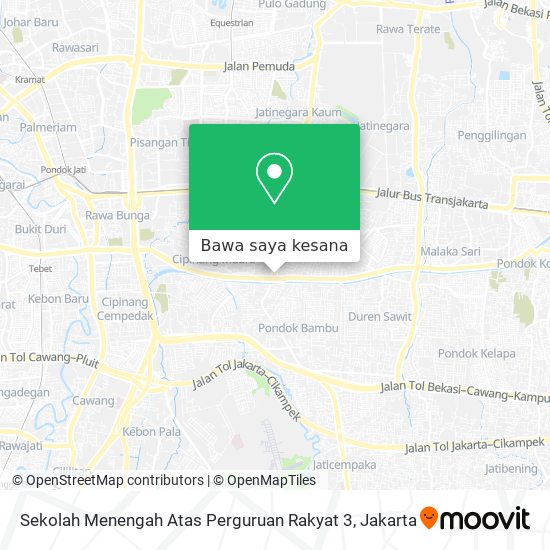 Peta Sekolah Menengah Atas Perguruan Rakyat 3