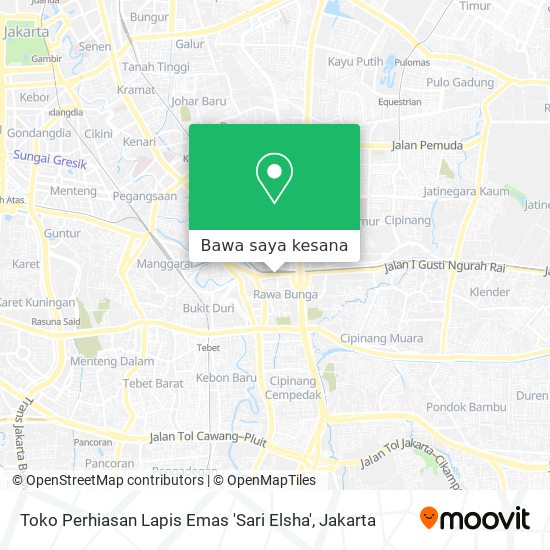 Peta Toko Perhiasan Lapis Emas 'Sari Elsha'