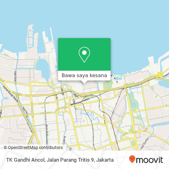 Peta TK Gandhi Ancol, Jalan Parang Tritis 9