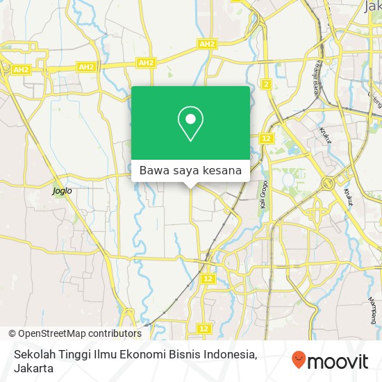 Peta Sekolah Tinggi Ilmu Ekonomi Bisnis Indonesia