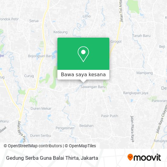 Peta Gedung Serba Guna Balai Thirta