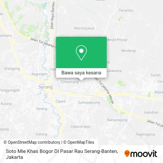 Peta Soto Mie Khas Bogor DI Pasar Rau Serang-Banten, Jalan Cinanggung 32