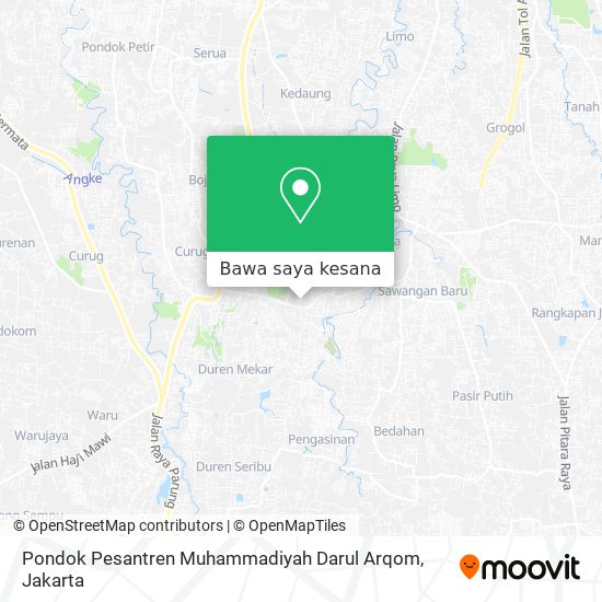 Peta Pondok Pesantren Muhammadiyah Darul Arqom