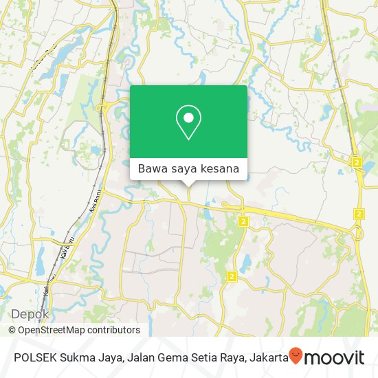 Peta POLSEK Sukma Jaya, Jalan Gema Setia Raya