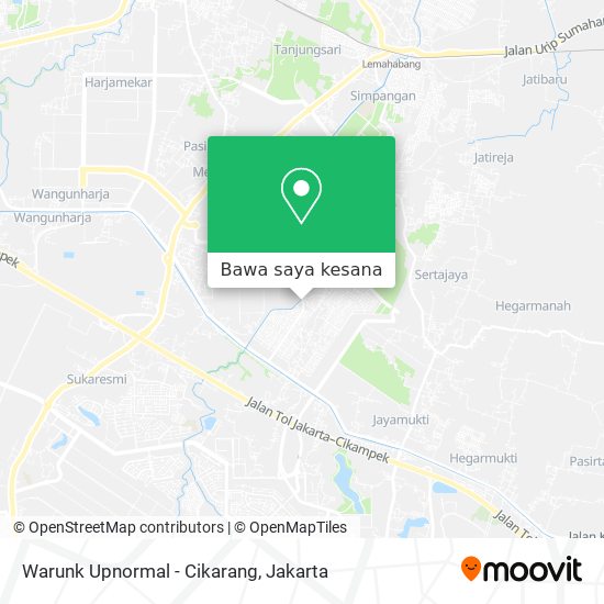 Peta Warunk Upnormal - Cikarang