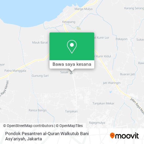 Peta Pondok Pesantren al-Quran Walkutub Bani Asy'ariyah