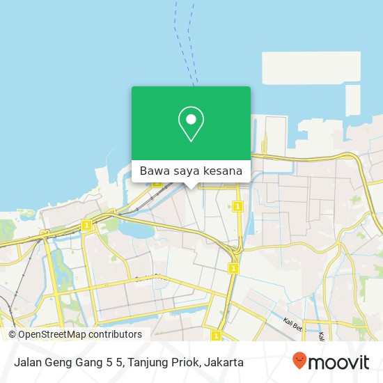 Peta Jalan Geng Gang 5 5, Tanjung Priok