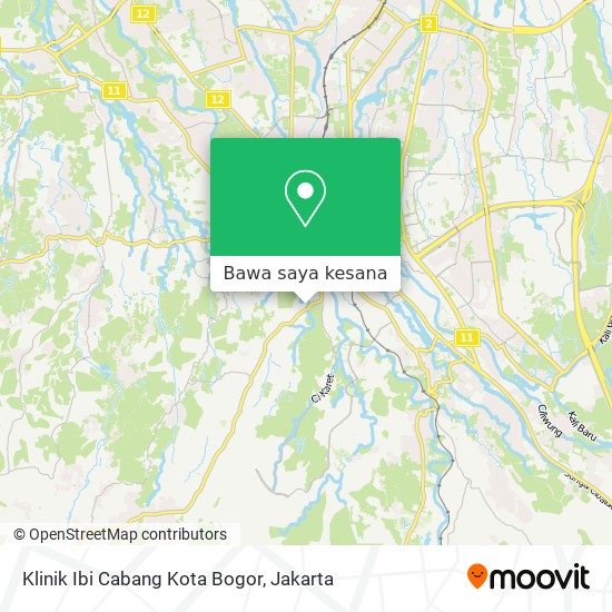 Peta Klinik Ibi Cabang Kota Bogor