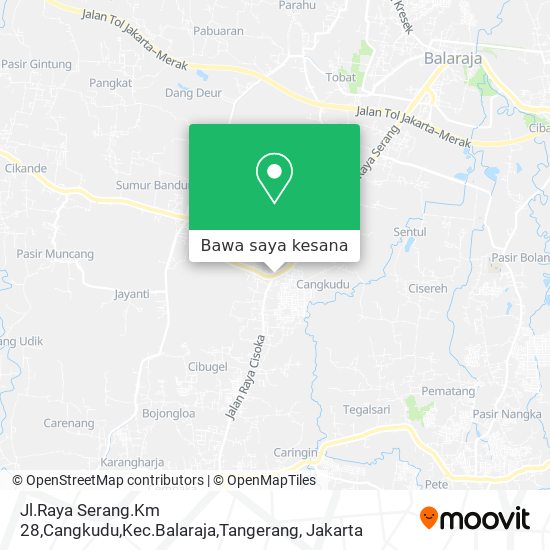 Peta Jl.Raya Serang.Km 28,Cangkudu,Kec.Balaraja,Tangerang