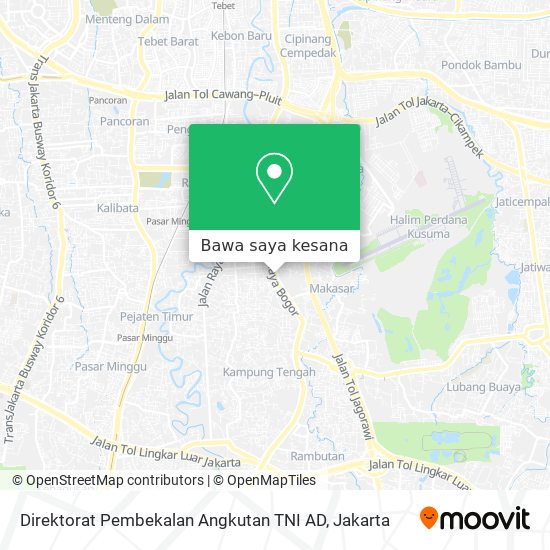 Peta Direktorat Pembekalan Angkutan TNI AD