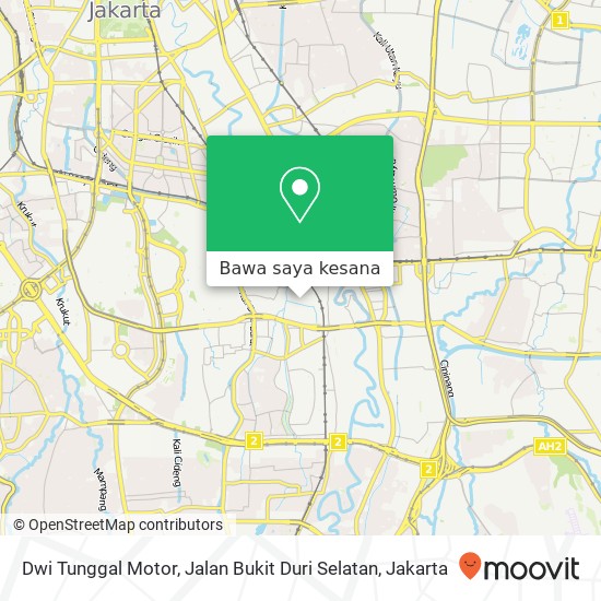 Peta Dwi Tunggal Motor, Jalan Bukit Duri Selatan