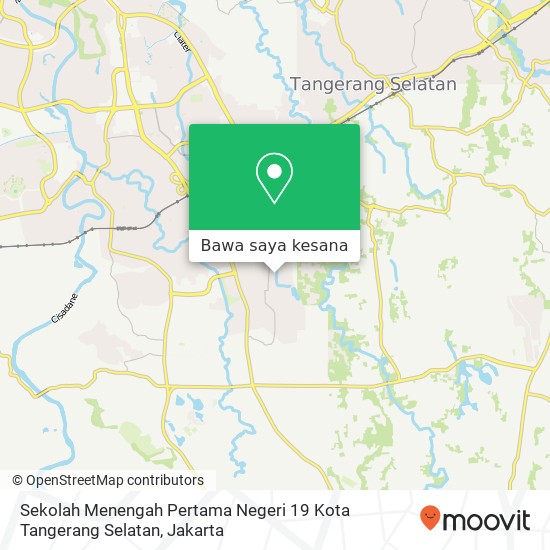 Peta Sekolah Menengah Pertama Negeri 19 Kota Tangerang Selatan, Serpong