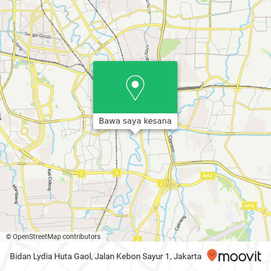 Peta Bidan Lydia Huta Gaol, Jalan Kebon Sayur 1