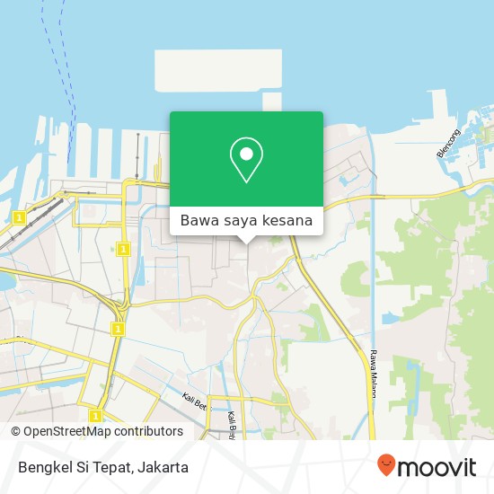 Peta Bengkel Si Tepat, Jalan Kramat Jaya Raya Koja