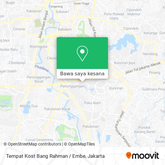 Peta Tempat Kost Bang Rahman / Embe