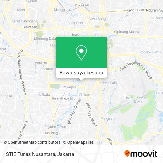 Peta STIE Tunas Nusantara