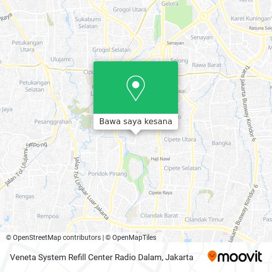Peta Veneta System Refill Center Radio Dalam