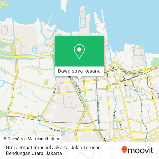 Peta Gmi Jemaat Imanuel Jakarta, Jalan Terusan Bendungan Utara
