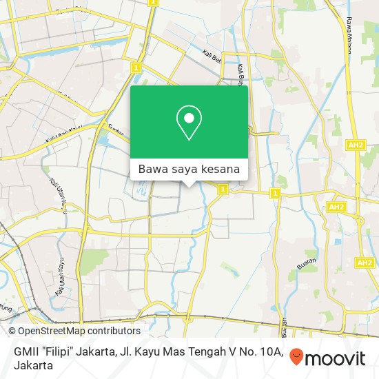 Peta GMII "Filipi" Jakarta, Jl. Kayu Mas Tengah V No. 10A