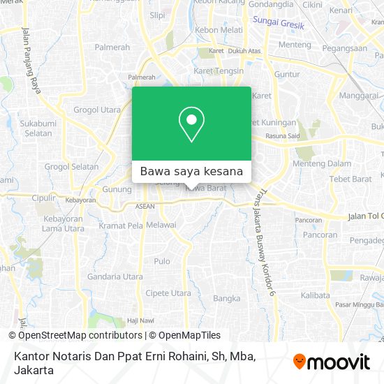 Peta Kantor Notaris Dan Ppat Erni Rohaini, Sh, Mba