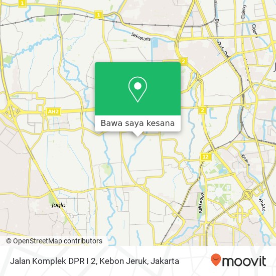 Peta Jalan Komplek DPR I 2, Kebon Jeruk