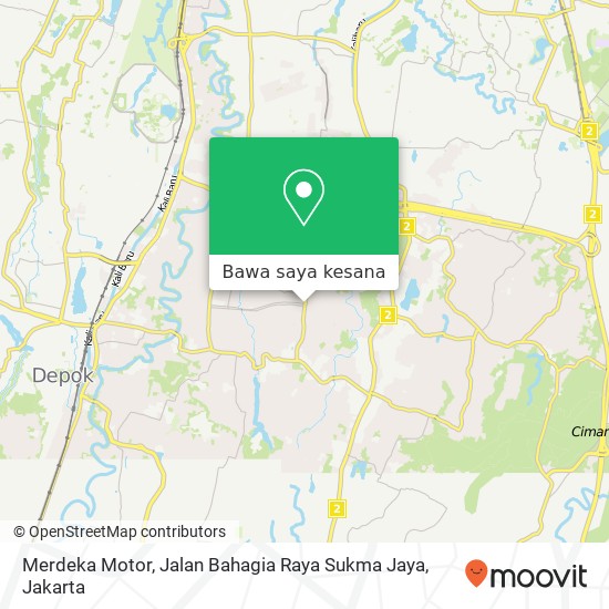 Peta Merdeka Motor, Jalan Bahagia Raya Sukma Jaya