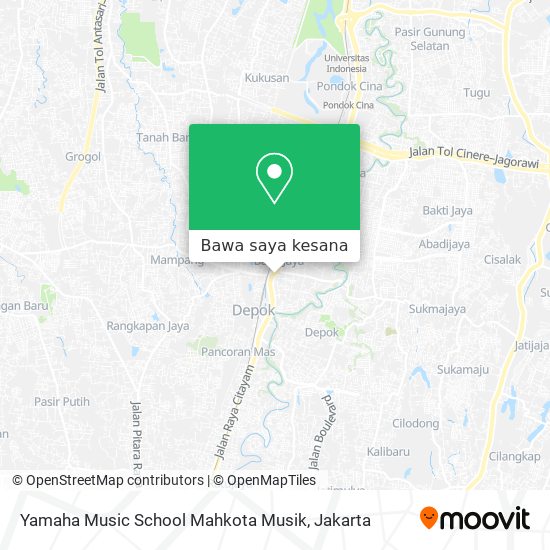 Peta Yamaha Music School Mahkota Musik