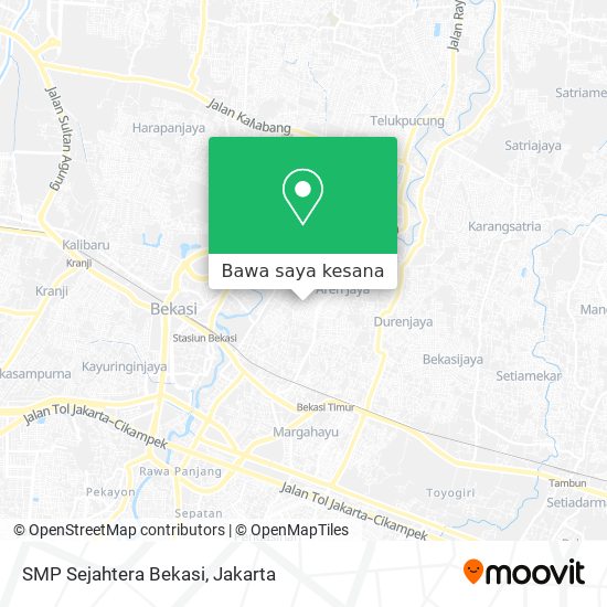 Peta SMP Sejahtera Bekasi